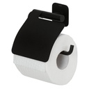 COLAR TOILETROLHOUDER MET KLEP ZWART