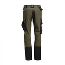 2371 - Dames broek stretch - olijfgroen/zwart