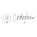 Spaanderplaatschroef VZK-Z 4.0x50mm (20st)