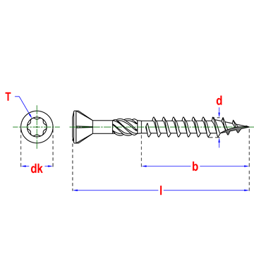 Potdekselschroef m/zwarte kop VZK-T15 4.0x40mm (200st)