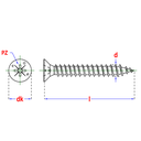 Spaanderplaatschroef VK-Z 4.0x16mm (200st)