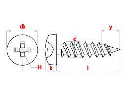 Plaatschroef m/cilinderkop inox 3.5x19mm (15st)