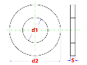 Sluitring DIN125A inox M6 (16st)