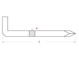 Vierkante consoolhaak in gehard staal 4.0x50mm (14st)