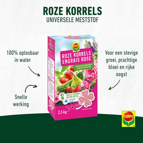 Compo roze korrels 2,5KG