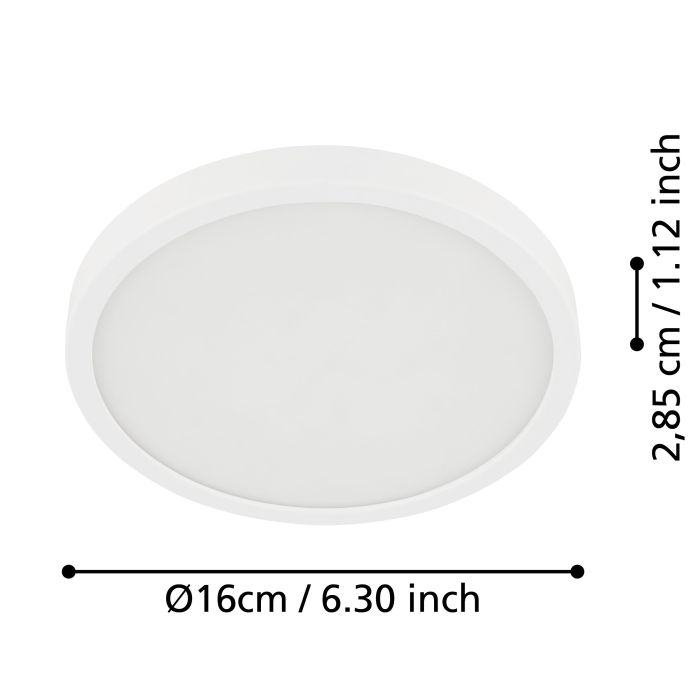 Eglo Fueva 5 opbouw 160mm wit 3000K IP44
