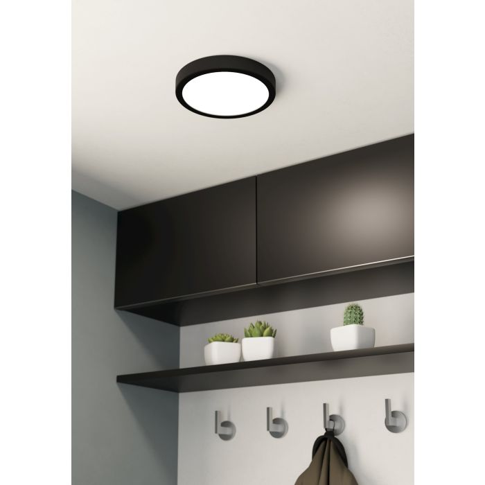 Eglo Fueva 5 opbouw 210mm zwart 3000K IP44