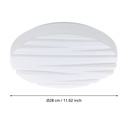 Eglo Ferentino plafondlamp 28cm staal wit 1100lm 3000K