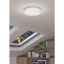 Eglo Ferentino plafondlamp 28cm staal wit 1100lm 3000K