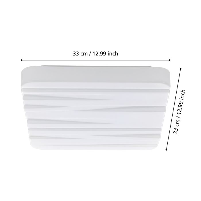 Eglo Ferentino plafondlamp 330x330mm staal wit