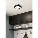 Eglo Fueva 5 opbouwarmatuur 160x160mm zwart dimbaar 1350lm 3000K