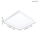 Eglo Fueva 5 LED opbouwarmatuur 285x285mm wit 2400lm 3000K
