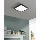 Eglo Fueva 5 LED opbouwarmatuur 285x285mm zwart 2300lm 3000K