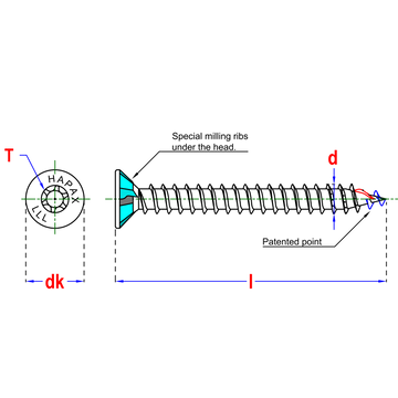 HAPAX UNIV HOUTSCHROEF VZK-T20 - 4,0X20 ZN (200ST)