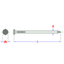 Nagel met plat-geruite kop D.1151B 5.0x125mm (5kg)