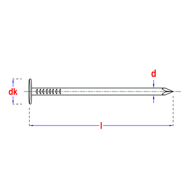 SCHALIENAGELS EBK D 1160B 3,00X25 VZN