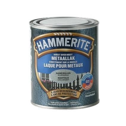 HAMMERITE HAMERSLAGLAK 750ML ZILVERGRIJS