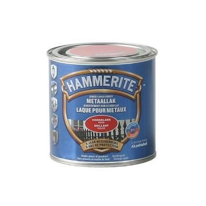 HAMMERITE HOOGGLANSLAK 250ML ROOD