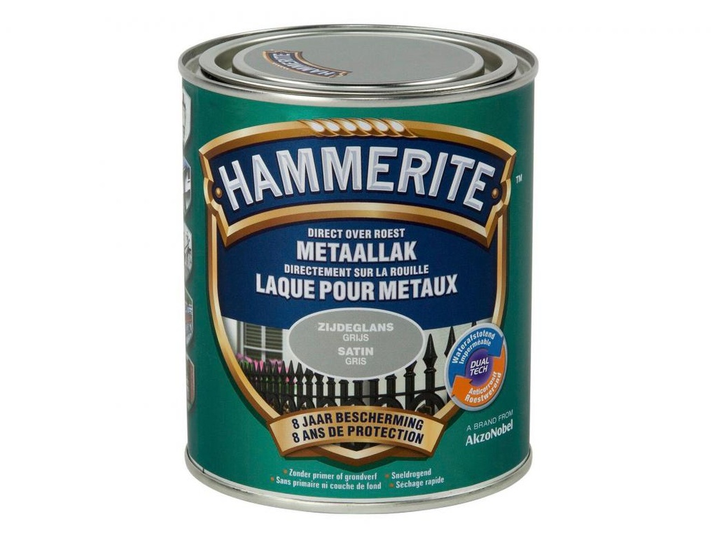 Hammerite metaallak satijnglanslak grijs - 750ml