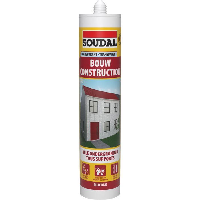 Soudal neutrale silicone transparant - 310ML