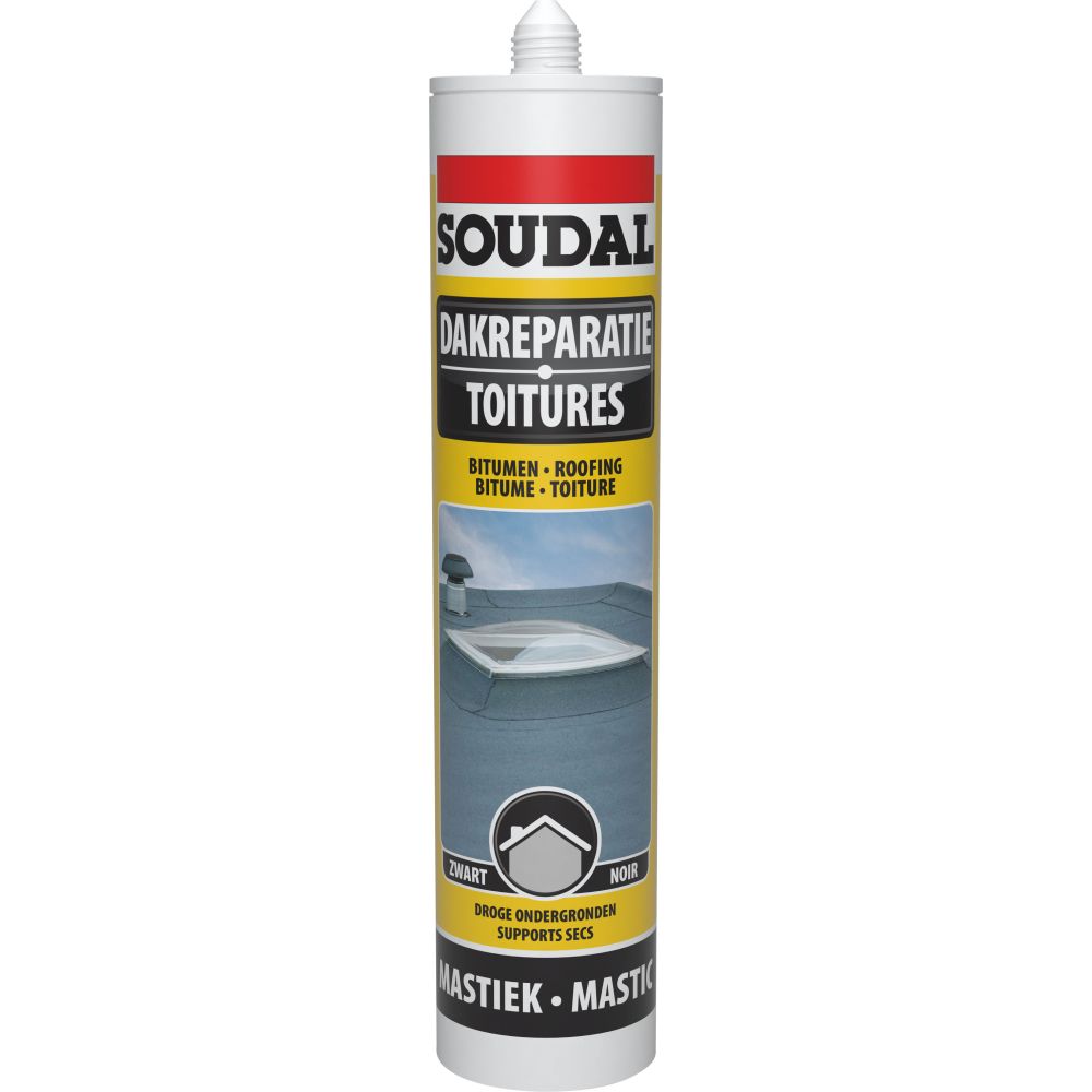 Soudal dakreparatiekit zwart - 310ml