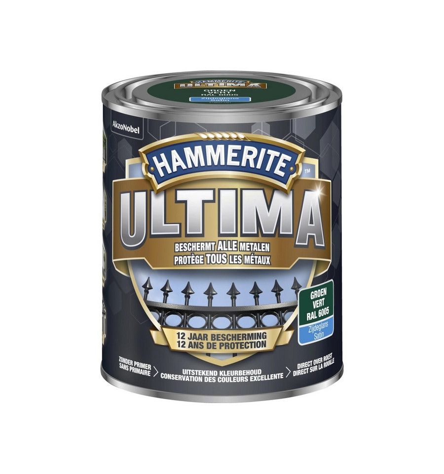 Hammerite ultima zijdeglans groen / 6005 750ml