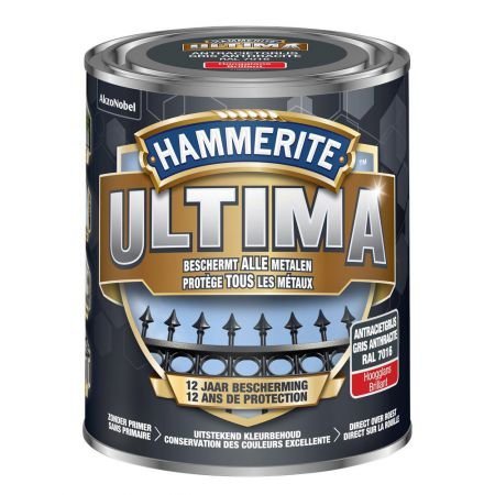 Hammerite ultima hoogglans antracietgrijs / 7016 750ml