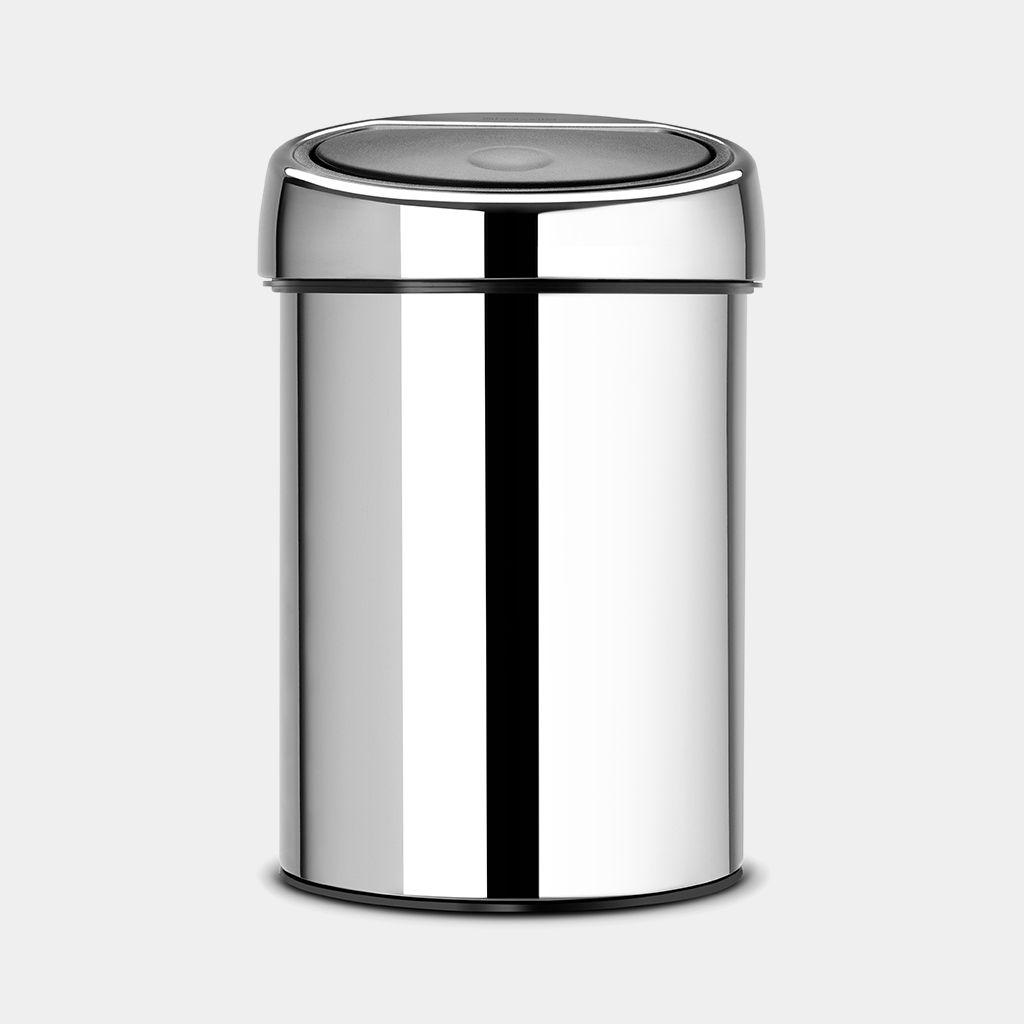 TOUCH BIN AFVALEMMER 3L - BRILLIANT STEEL