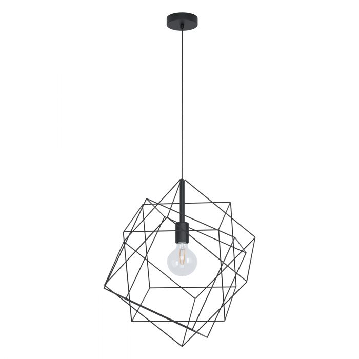 Eglo Straiton hanglamp 1x E27 zwart