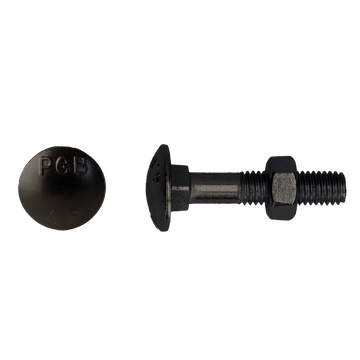 Houtbout zwart DIN603/555 M6x50mm (20st)