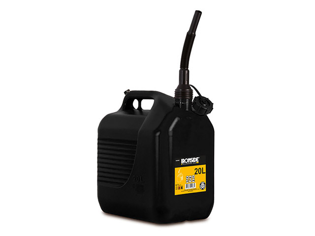 Ironside jerrycan fuel kunststof zwart 20L