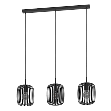 Eglo Romazzina hanglamp 3x E27 staal/zwart