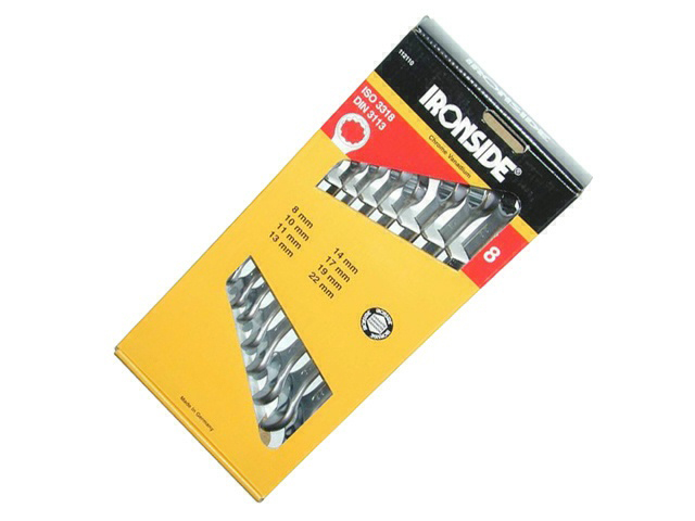 Ironside set ringsteeksleutels CV 8-22mm (8st)