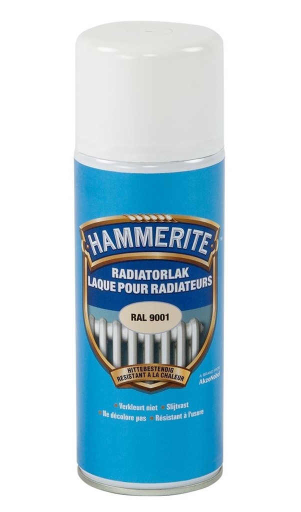 Hammerite spray radiatorlak wit RAL9001 - 400ml