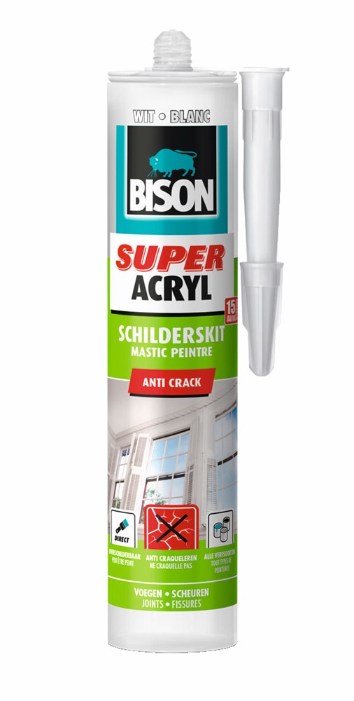 Bison Acrylaatkit super anti-crack wit 310ml