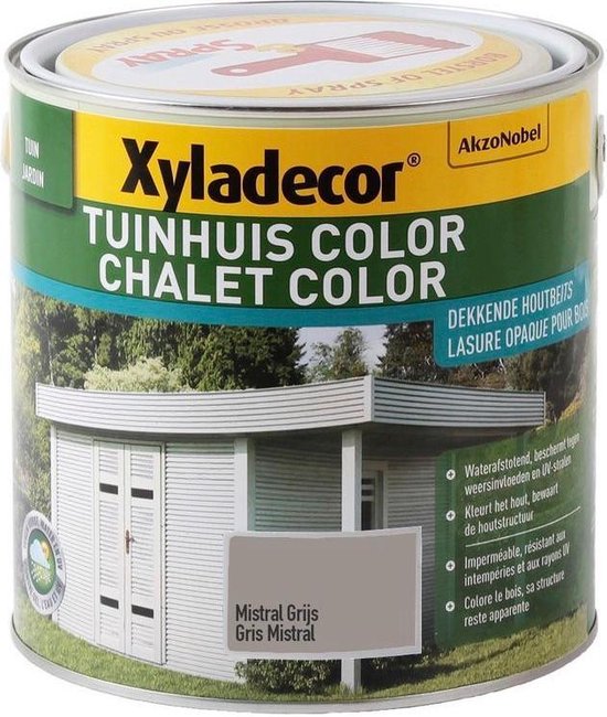 XY tuinhuis color mistral grijs 2,5L