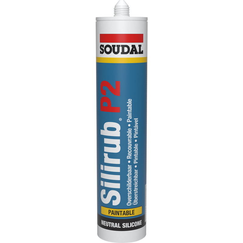 SOUDAL SILIRUB P2 - 300ML WIT RAL9010