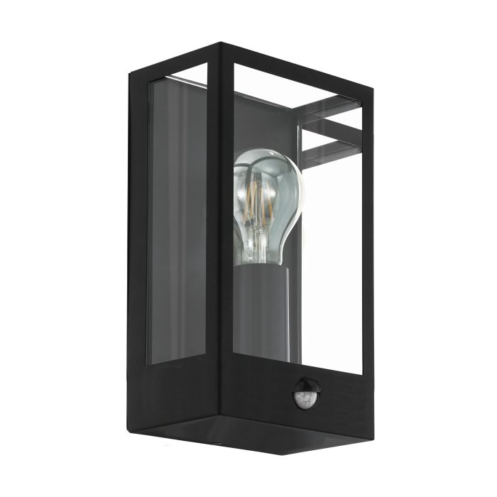 Alamonte wandlamp 1x E27 met sensor zwart