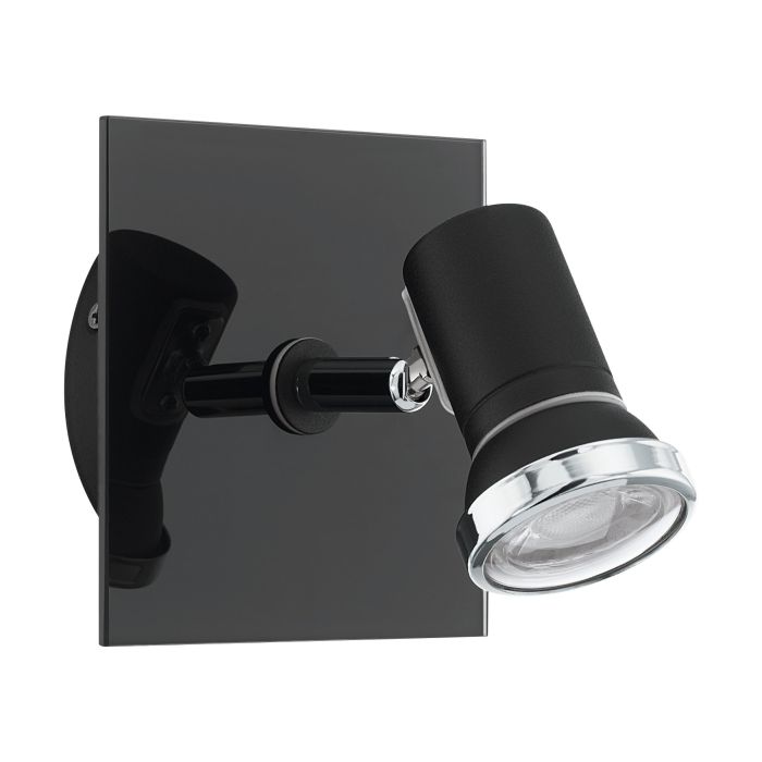 Eglo Tamara wandlamp 1x zwart/chrome