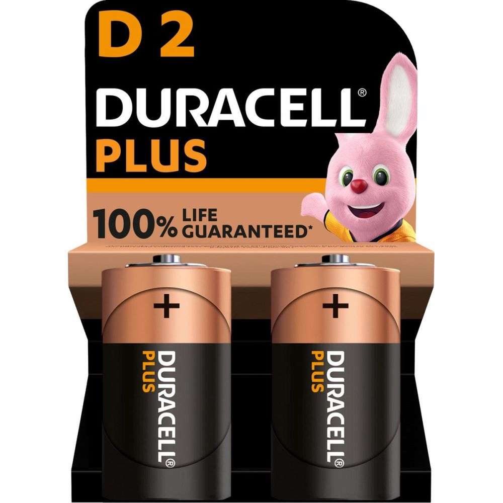 Duracell alkaline batterij plus LR20/D (2st)