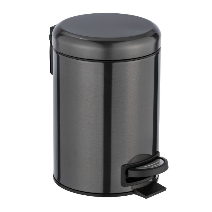 Afvalemmer leman 3L - inox mat zwart