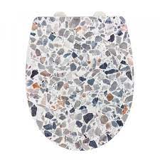 Toiletzitting Terrazzo thermoplast hoogglansLAST HOOGGLANS