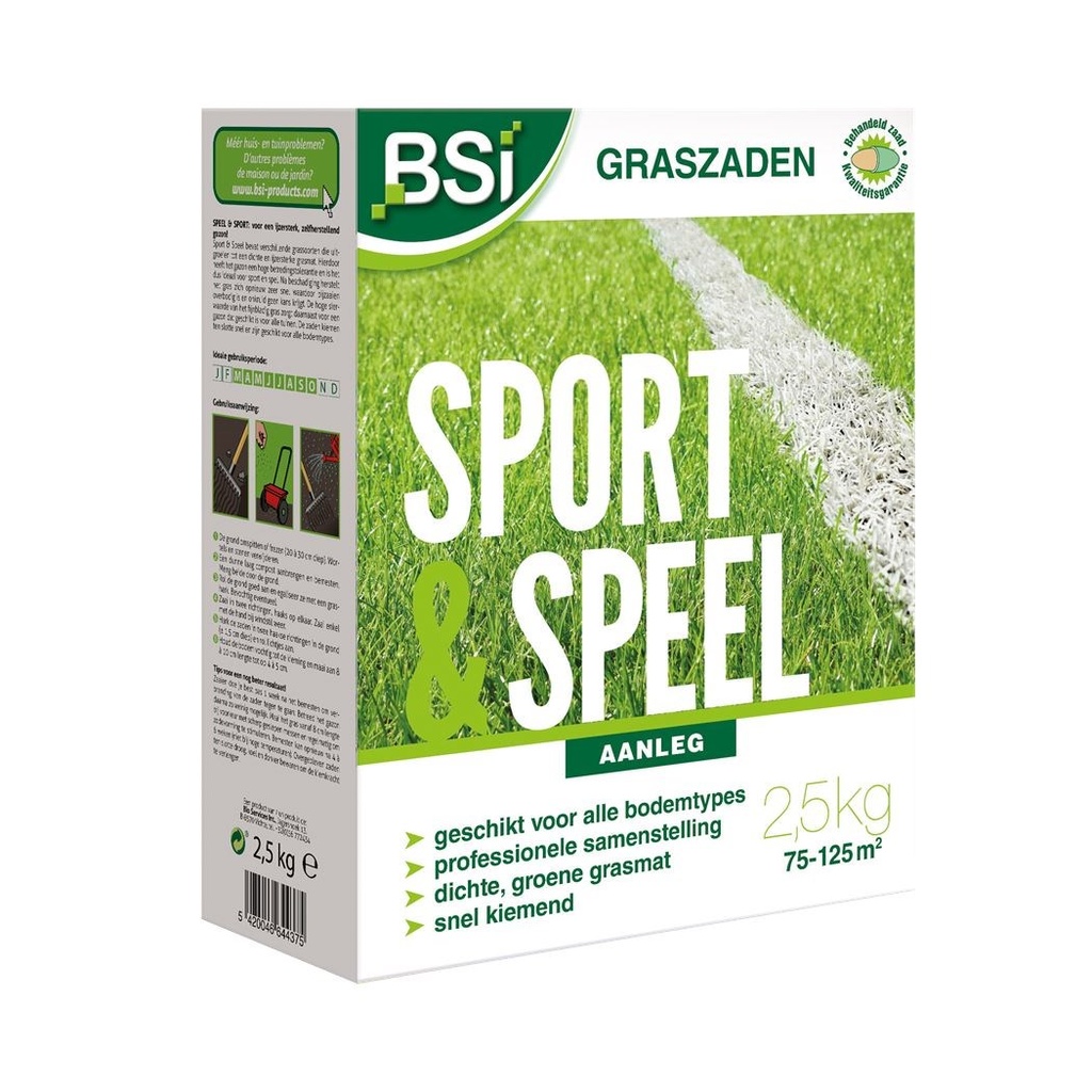 BSI sport en speel graszaad 2,5kg