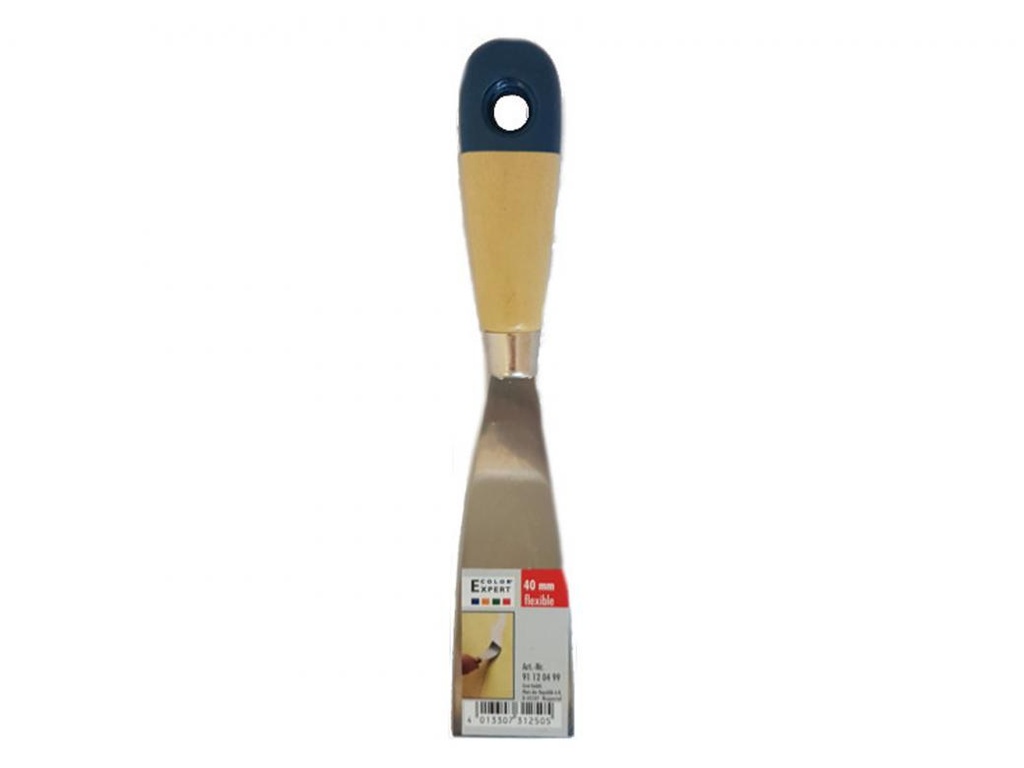 Plamuurmes 20mm flexibel gepolierd blad houten gr.