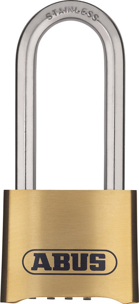 Abus 180IB/50 weersbestendig cijferhangslot hoge beugel messing