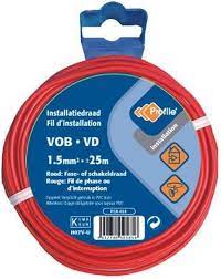 Profile VOB kabel 1.5mm² rood 25m