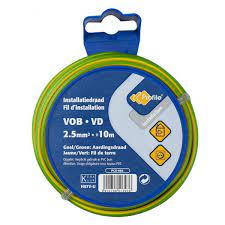 Profile VOB kabel 2.5mm² geel/groen 25m