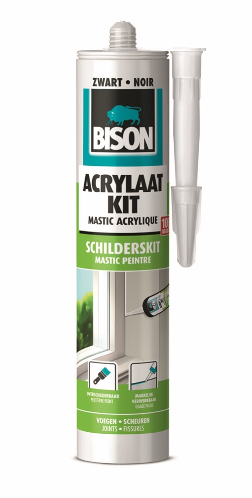 ACRYLAATKIT KOKER 310ML ZWART