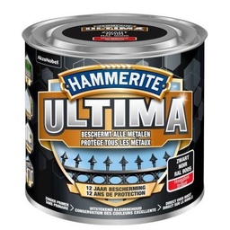 [83014] Hamerite Ultima metaallak hoogglans zwart RAL9005 - 250ml