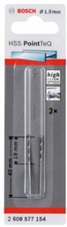 [84365] Bosch - 2x metaalboor HSS pointeq 1,5mm